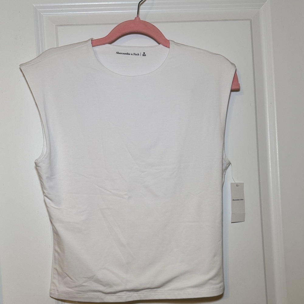 Abercrombie & Fitch White Sleeveless Top